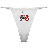 CafePress Birthday Party 8 Years Old J Women’S Thong Panties Underwear, Funny Womens Panties White