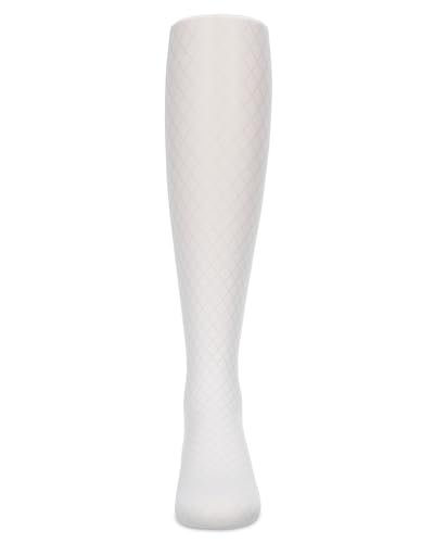 MeMoi Girls' Diamond Semi Opaque Nylon Tights4