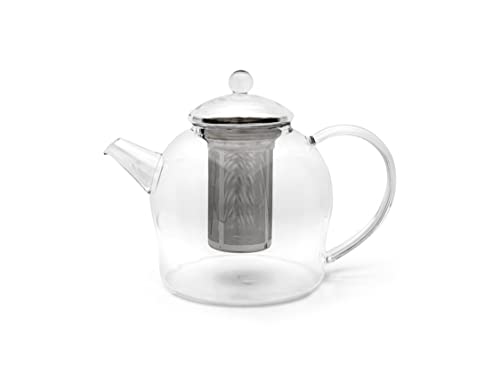 Bredemeijer Large Glass Teapot 1.5 litres with Stainless Steel Tea Strainer - Single-Walled Dishwasher Safe Glass Jug - Image 2