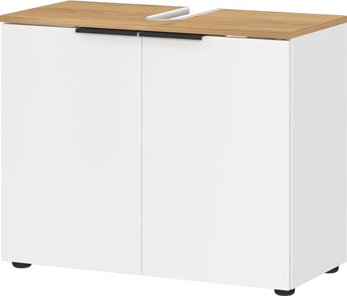 Germania WB-Unterschrank 6003-633 GW-MENEN, in Weiß/Navarra-Eiche-Nb., mit Türdämpfung, FSC-Zertifiziert, 70 x 58 x 34 cm (BxHxT) Germania WB-Unterschrank 6003-633 GW-MENEN, in Weiß/Navarra-Eiche-Nb., mit Türdämpfung, FSC-Zertifiziert, 70 x 58 x 34 cm (BxHxT)