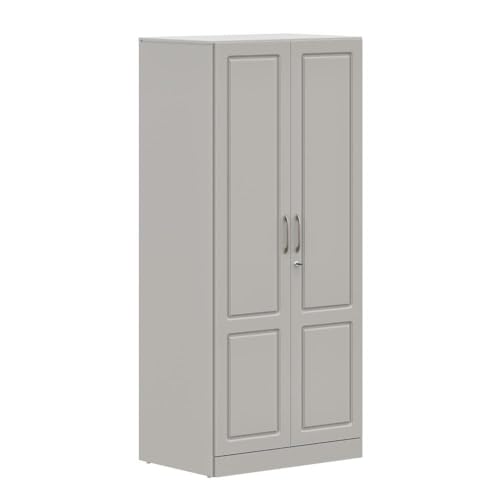 Image of Wakefit Wardrobe for Bedroom | 3 Yr Warranty | Cupboard for Bedroom, Almirah, Wooden Wardrobe, Comes with LED light, Multi-Shelves, Drawer & Hanger, Density:680-750 kg /m, Free Installation(Tyrian-LG)