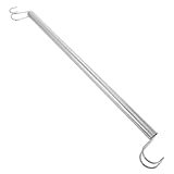 Garneck ハンガーレール コートハンガー 多機能ー クロー エクステンダー吊り下げロッド 衣類ラック乾燥 コートスタンドラック 毛布乾燥 洗濯用品 ステンレス鋼 Silver