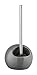 Produktbild WENKO WC-Garnitur Rimless - WC-Bürstenhalter, Innovative Bürstenform aus Silikon, Keramik, 18 x 40 x 18 cm, Grau