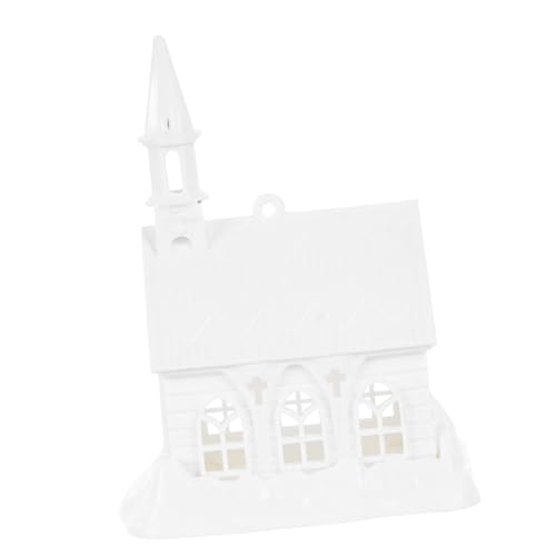 Anneome Mini Christmas Village House Model Unfinished Plastic Model Home Ornaments for Kids