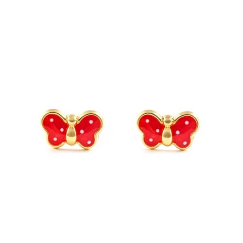 Orecchini per bambini, oro giallo 18k (750)