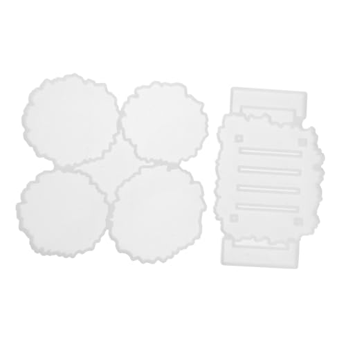 HIAKDOFT エポキシ樹脂用シリコンコースターモールド 簡単成形 取り外し可能 カップホルダー兼用 手作りアクセサリー用 多彩な装飾対応