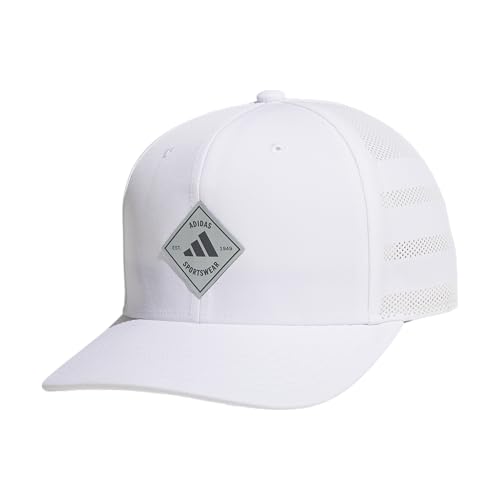 adidas Mens Quick-Dry Floatie Waterproof Hat Lightweight Snapback Cap White/Wonder Sage Green/Grey Six OSFA