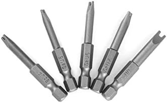 QWORK Schraubendreher Bits U Typ sicherheitsbits 1/4" Hex Shank 50mm Lange S2 Legierter Stahl Spezial Bit Set