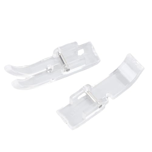 2 piezas pie prensatela transparente para máquina de coser miniatura 2