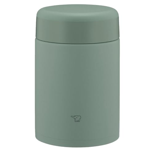 Zojirushi SW-KA52-GM Stainless Steel Insulated Soup Jar, Lunch Jar, Seamless 18.3 fl oz (520 ml), Matte Green, Integrated Lid and Seal, Easy to Clean, 3 Pieces Only