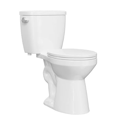 Simple Project 17.7 Inch Comfort Height Round Toilet High Toilets For Seniors, 1.28 GPF Power Single Flush And MAP 1000g Round Tall Toilet For Bathrooms - 12" Rough In