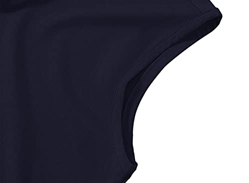 Image of BGOWATU Women's Golf Polo T-Shirts Sleeveless V Neck Collarless Tennis Shirts UV Protection Quick Dry Lightweight