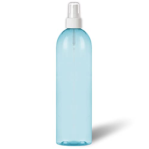 MoYo Natural Labs 8 oz Spray Bottles, Fine Mist Empty Travel Containers, BPA Free PET Plastic for Essential Oils and Liquids/Cosmetics (2 pack, Light Blue)