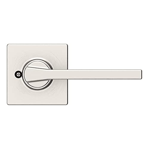 Image of Kwikset Casey Dummy Door Handle, Single Sided Lever for Closets, French Double Doors, and Pantry, Satin Nickel Non-Turning Reversible Interior Push /Pull Lever, with Microban Protection (Pack of 12)