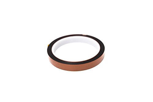 Image of Bertech High Temperature Tape, 3-Pack, 1 Mil Thick, 1 /2 Inch Wide x 36 Yards Long, Polyimide Film with Silicone Adhesive, 500F Resistance