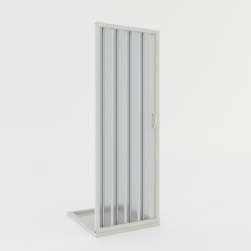 Puerta de ducha plegable de PVC 70 cm H 185 mod. Giglio con apertura lateral