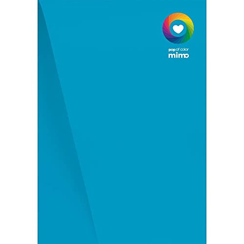 Mimo Papel Color Pop Azul Água - A4-180 gr - 25 unds - Possui Massa Colorida - Fibras Mais Firmes e