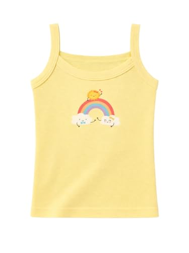 Image of superminis Baby Girl's Sleeveless Printed Cotton Regular Fit Camisole Slips - Pack of 6 & 5