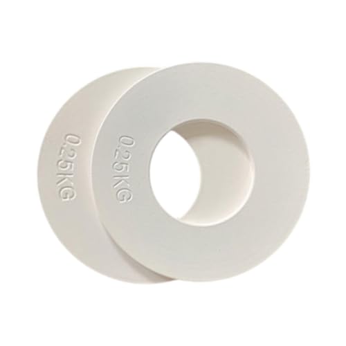 Aymzbd 2X Barbell Micro Weight Plates Barbell Weights Add-on Change Weight Plate for Micro Loading Fitness Enthusiasts Bodybuilder, White, 0.25kg