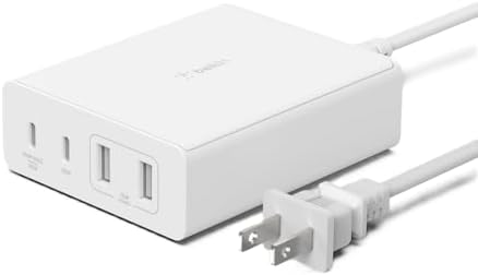 Belkin 4-Port Charger Block 108W - GaN Charger, Multi-Port w/ USB...