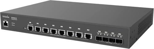 Image of EnGenius Cloud Managed ECS5512F 12-Port 10 Gigabit SFP+ Half-Rack Aggregate Switch