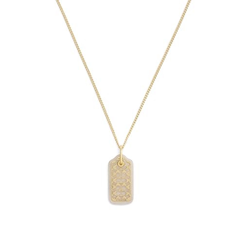 COACH Jewelry Women's Signature Lucite Hangtag Pendant Necklace2