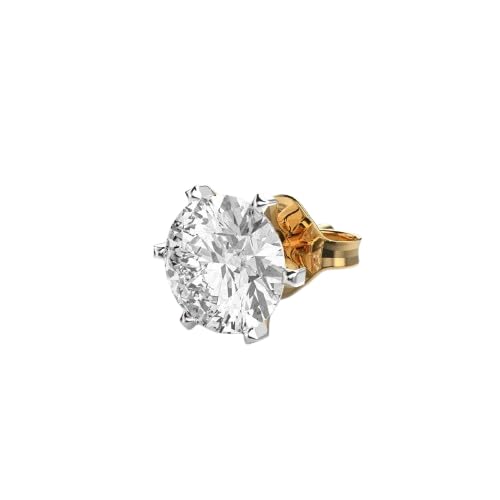 Men's Round Cut Diamond Solitaire Ring, Two-Tone Gold Band (14kt (Pink))-image-37