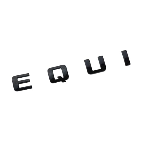 Image of 2X Equinox Front Door Nameplate Letter Logo 3D Badge Emblem Sport Replacement for Equinox (Gloss Black)