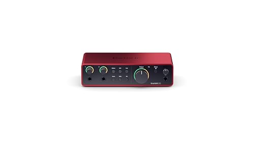 Image of Focusrite Scarlett 2i2 Studio 4th Gen USB Audio Interface Bundle for the Songwriter with Condenser Microphone and Headphones for Recording, Streaming, and Podcasting