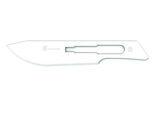 GIMA - Sterile Einweg-Klinge, aus Edelstahl, Nr. 22, 100er Pack, 27026