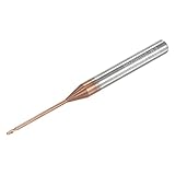 sourcing map Schaftfräser CNC Fräser Nuten Spiralfräser Lange Schaft mit Quadratischer Nase Hartmetall AlTiSin Beschichtet 1 mm x 18 mm