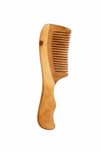 Peine de madera con dientes suaves para uso diario miniatura 1