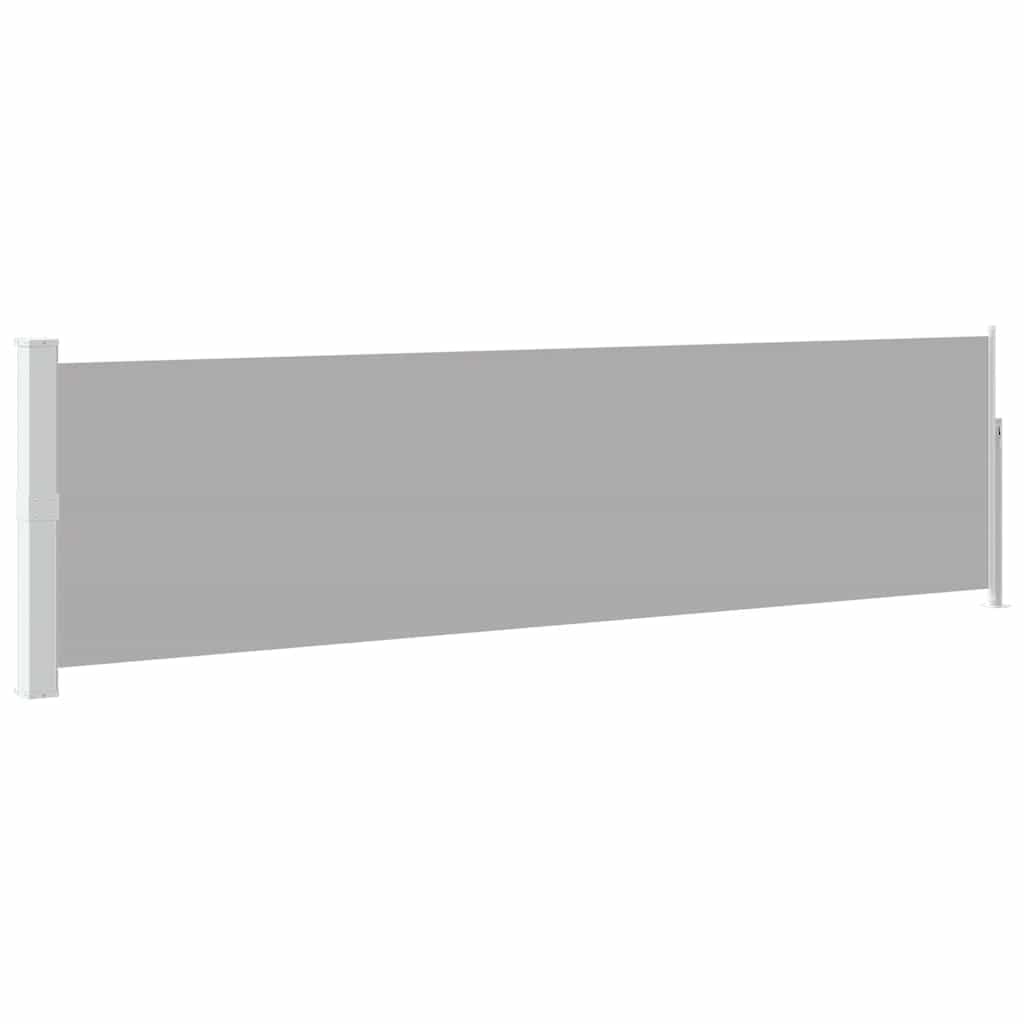 vidaXL Patio Retractable Side Awning-140x500cm Grey-Garden Privacy Screen-Outdoor Canopy-UV- Polyester — image 1