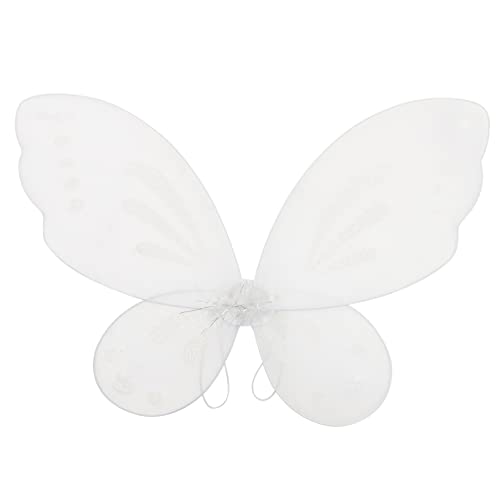 INOOMP Juguetes Para Alas De Alas Brillantina Hada Suministros Para La Fiesta De Hadas Pequeña Hada Fiesta De Hadas Condujo Pequeño Para Niñas Blanco Nylon