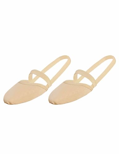Half Sole Dance Shoes, Elastic Canvas Soft Soled Shoes, Pirute Ballet Shoes, for Women/Men and Girls/Boys