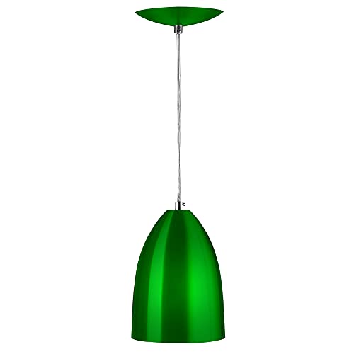 Kit 3 Lustre Pendente Luminária Sadan Alumínio Verde Metálic