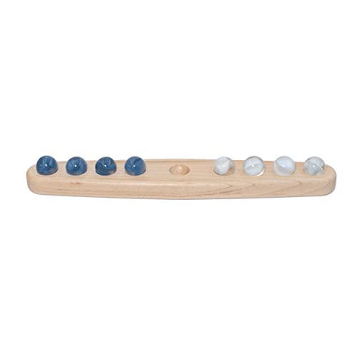 Handmade Transit Game Board w/glass marbles (Medium wood)