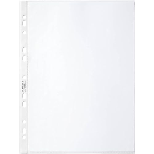 Fundas transparentes perforadas A4 Durable 40 PP para carpetas de anillas