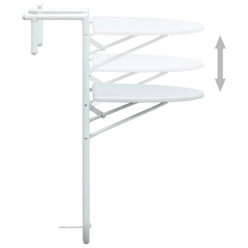 Table de balcon pliable plastique aspect rotin anti UV meuble extérieur petit espace