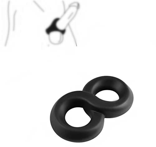 Anneau en silicone renforcé pour homme avec 8 anneaux, accessoire souple et polyvalent