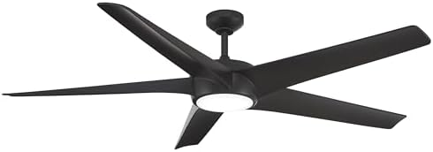Minka-Aire F767L-CL Skymaster 65" Ceiling Fan with LED Lights and Remote Control in Coal Finish