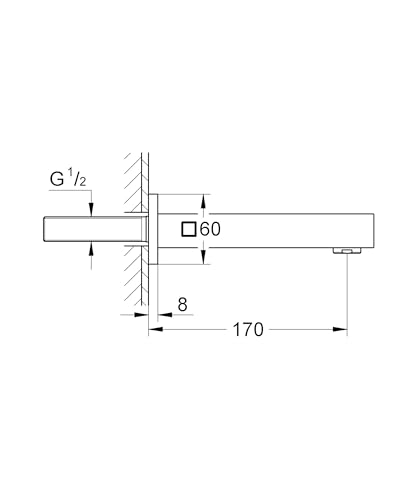 GROHE 13303000 bec bain finition chrome argenté style géométrique luxe
