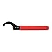 C Hook Spanner Wrench for 38-42mm Round Nut - Collet Chuck Tool with Red Non-Slip Rubber Handle, Carbon Steel Construction for Durability and Grip(38-42mm)
