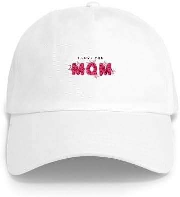 CafePress I Love You Mom Happy Mothers Day with Flowers Adjustable Baseball Cap