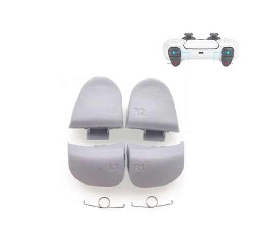 KSSA �݊��i PS5 ���C�����X�R���g���[���[ DualSense �f���A���Z���X BDM-010 BDM-020 BDM-030 BDM-040 BDM-050 L2 R2 �g���K�[ �{�^�� �o�l �X�v�����O ���� ���i �C�� �p�[�c (�z���C�g, 