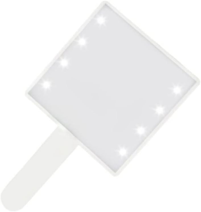 Makeup with LED Light with Beads Handheld Small Square Cosmetic Woman Portable Compact Travel