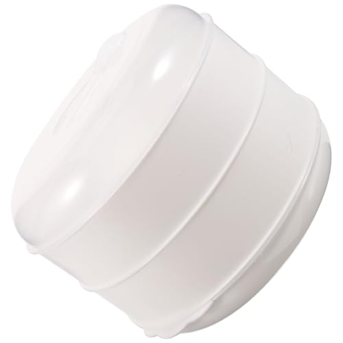 HOUDERCO 電子レンジ対応二蒸し器 蓋付き耐熱素材 食品再加熱用 取っ手付き調理器具 野菜と中華まん向け多機能スチーマーポット