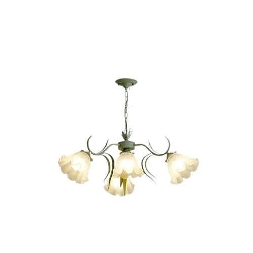 Lustre LED moderne haut de gamme motif muguet en acrylique blanc pur 50cm
