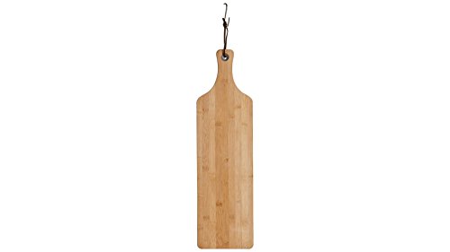 Zeller 25193 Schneide-/Servierbrett mit Griff, Bamboo, ca. 57 x 16 x 1,2 cm, braun