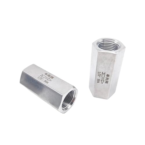Clapet anti-retour robuste en acier inoxydable 304 hexagonal 1/4 pouce taraudé